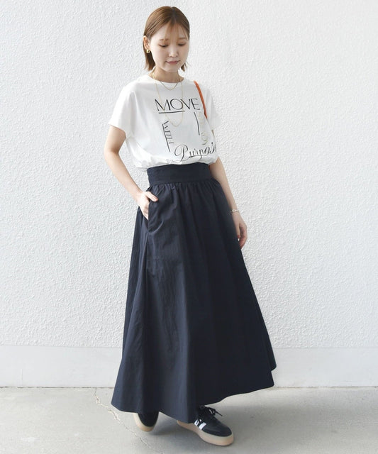 【WEB限定】〈手洗い可能〉バリエーション ロゴ 刺繍 プリントTEE