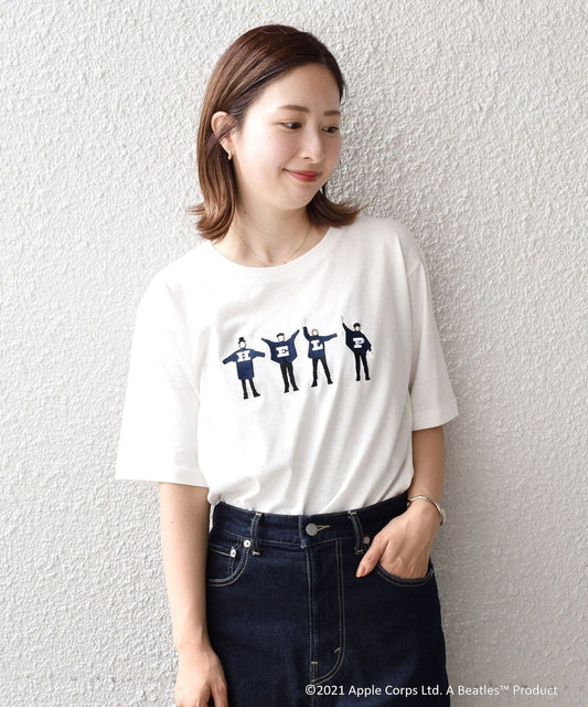 SHIPS: THE BEATLES エンブロイダリー Tシャツ