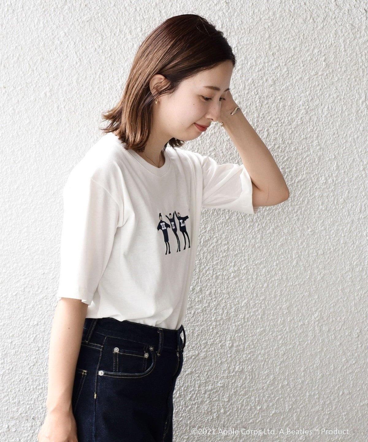 SHIPS: THE BEATLES エンブロイダリー Tシャツ