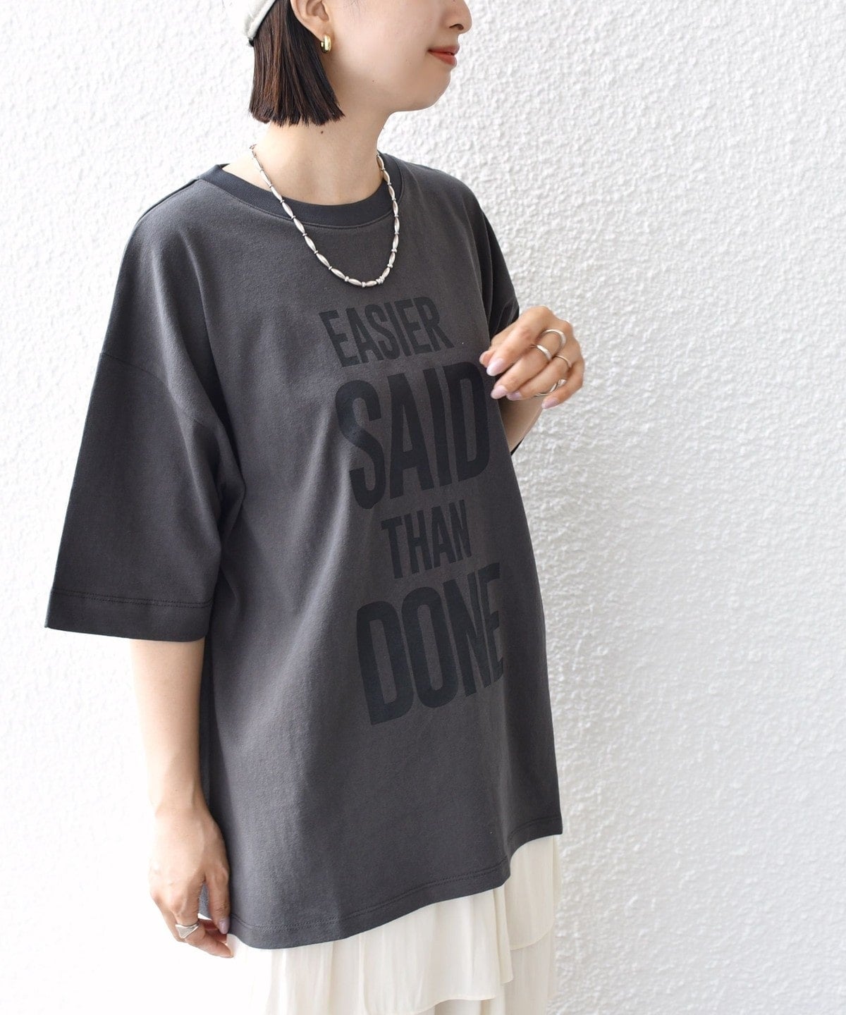 【SHIPS別注】81BRANCA:5分袖 ロゴ TEE 24SS