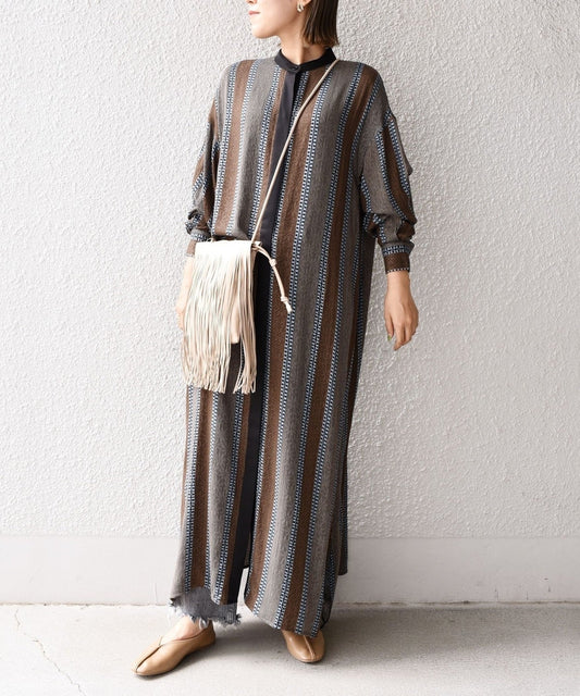 【SHIPS別注】UHURUバンドカラーワンピース