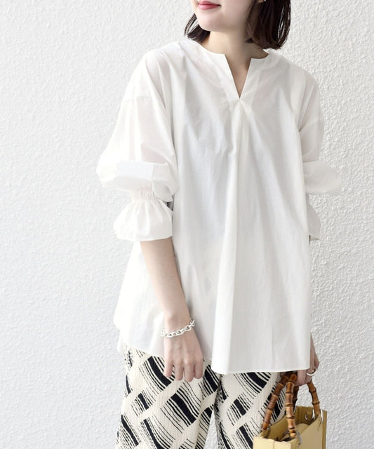 〈手洗い可能〉ジルワンダー バック ギャザー ブラウス