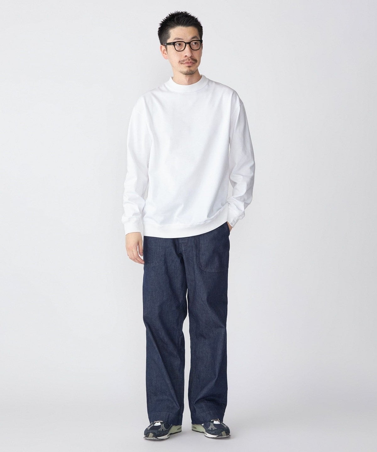 【SHIPS別注】THYARD: ロングスリーブ スウェットプルオーバー