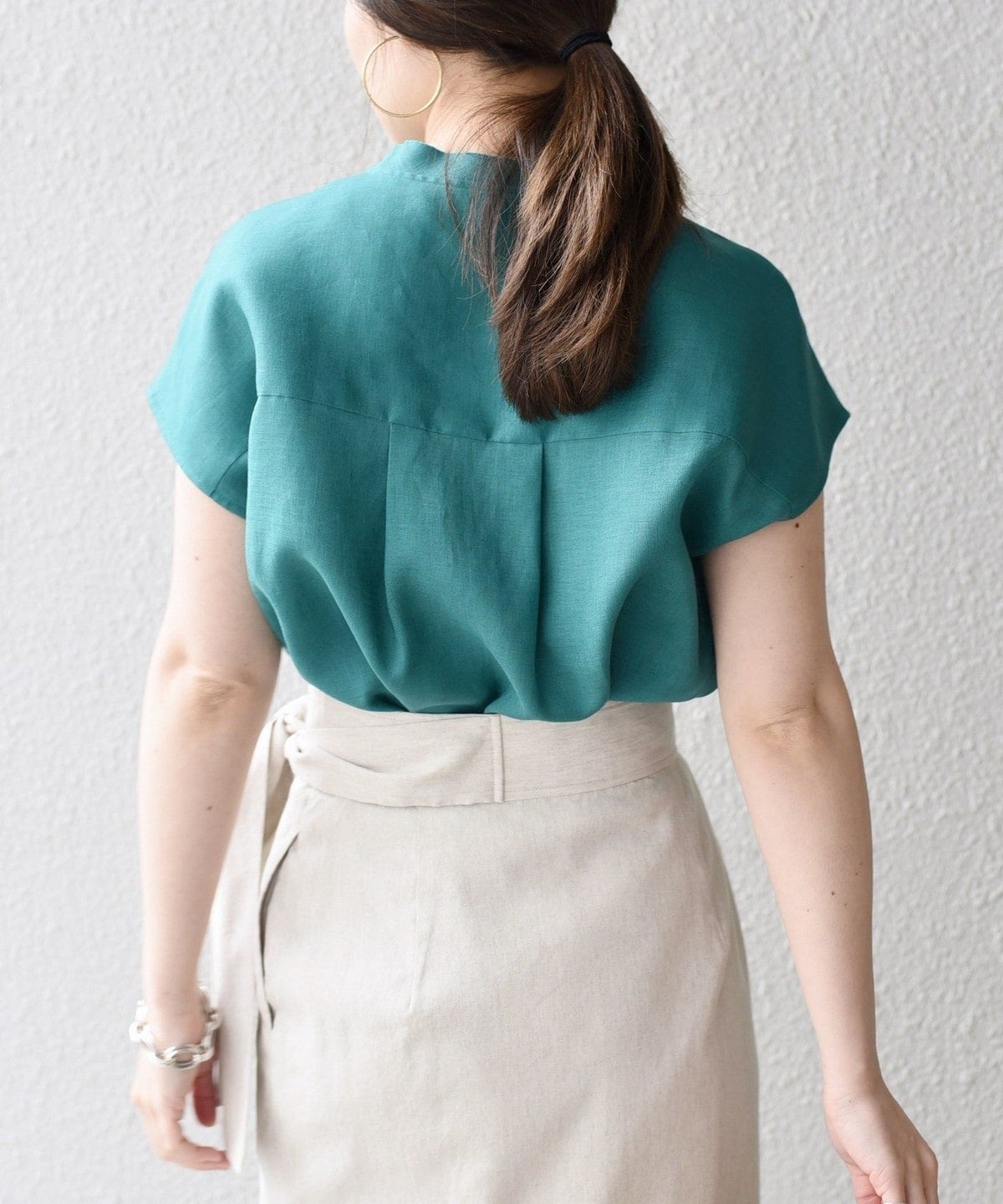 〈手洗い可能〉テレデランカットオフカラーシャツ