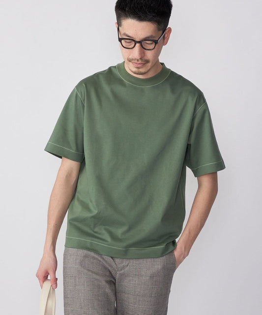 SHIPS: クルーネック ハイゲージ ダンボールニットTシャツ ライト