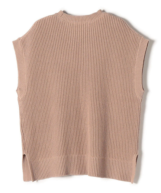 SHIPS Colors : コットン 畦編み ベスト