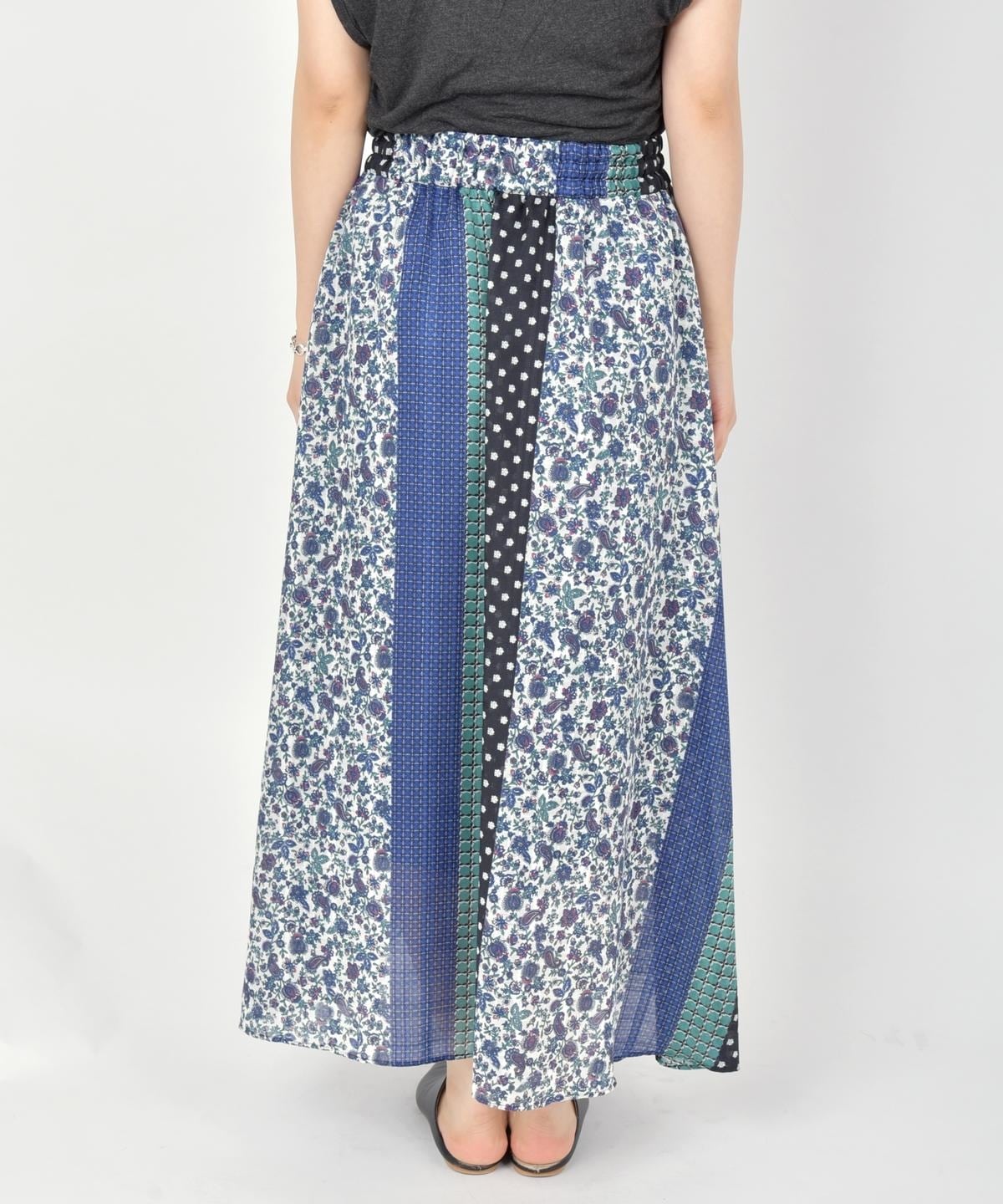 liflattie ships:パッチワークギャザースカート