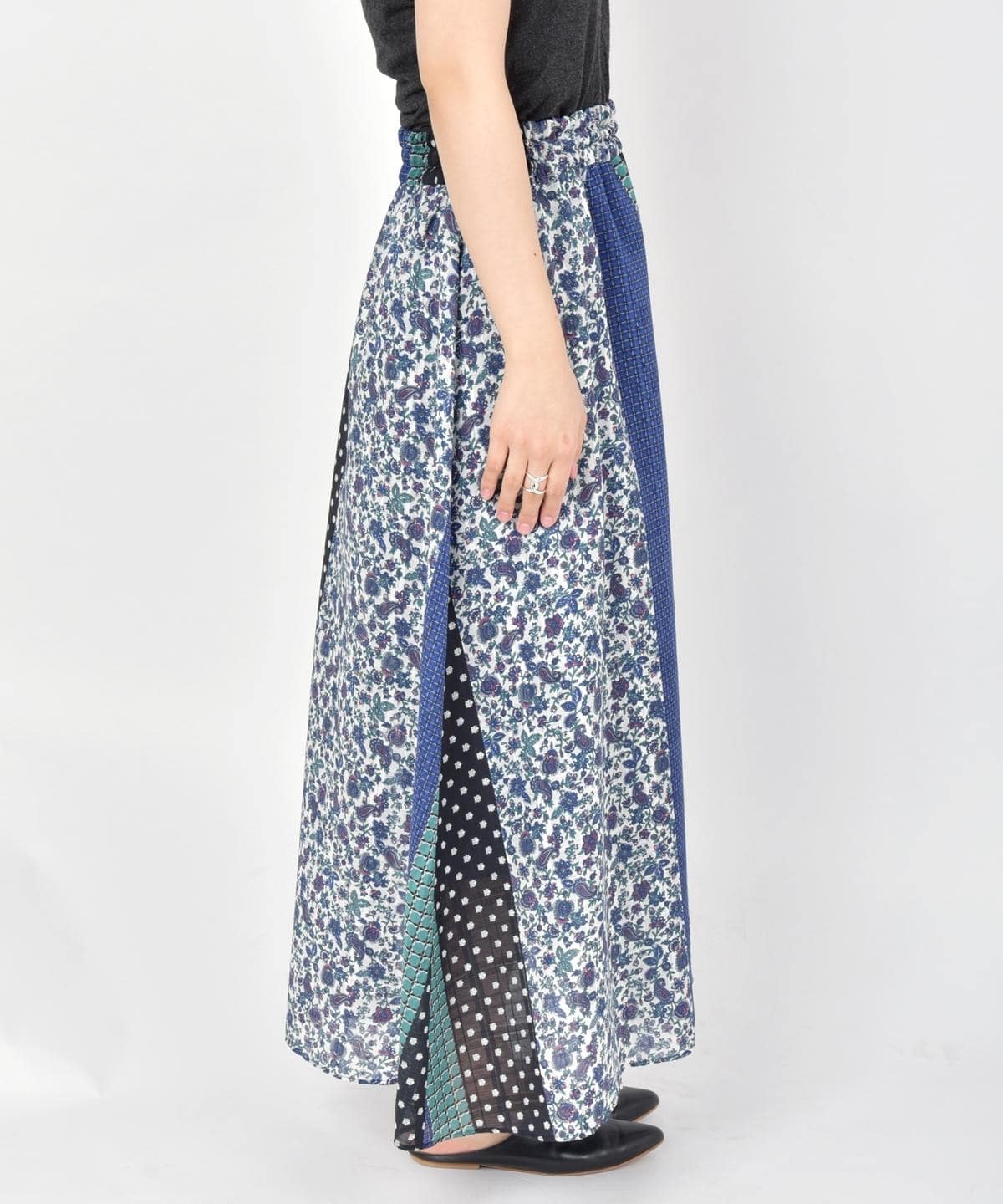 liflattie ships:パッチワークギャザースカート