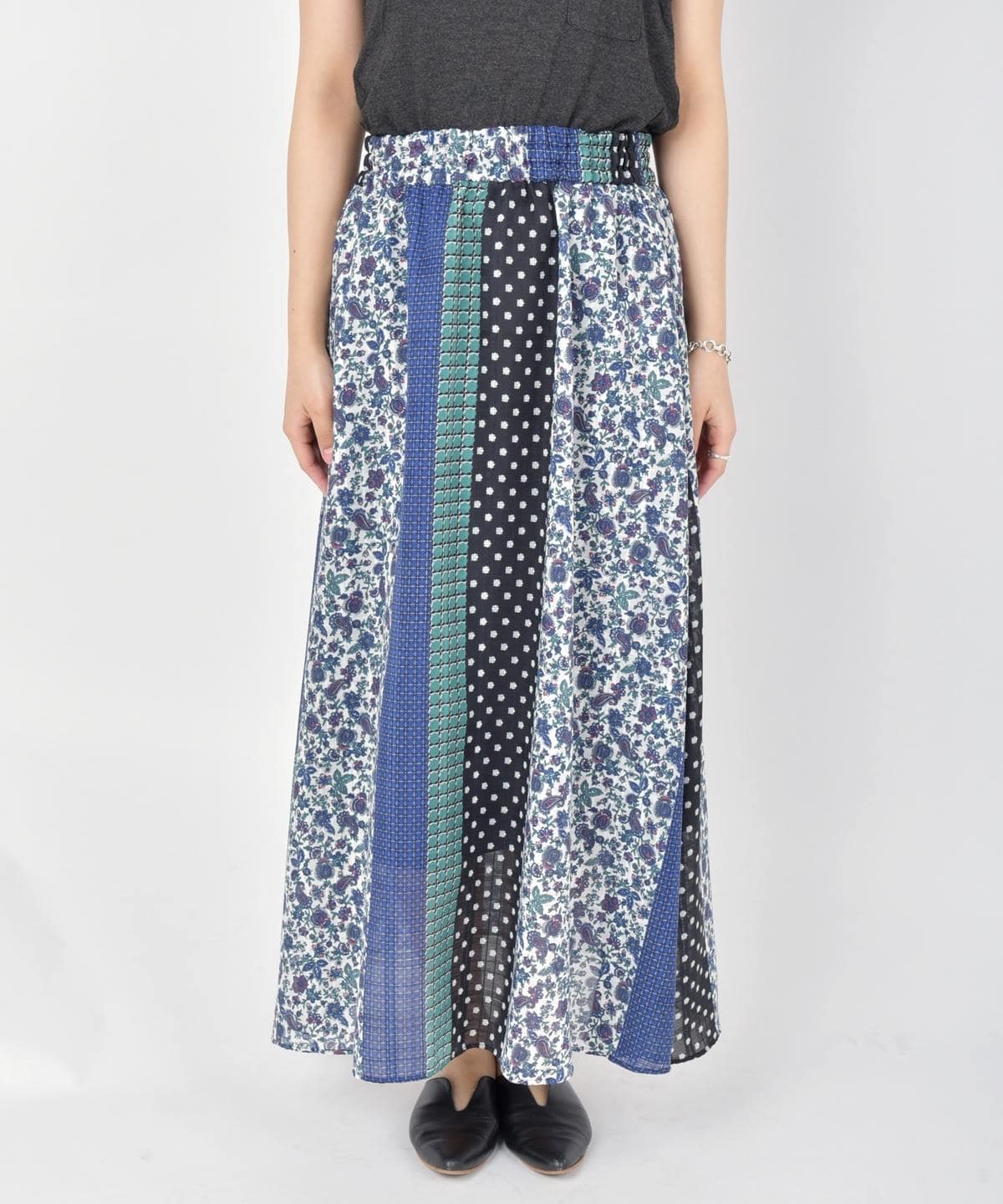 liflattie ships:パッチワークギャザースカート