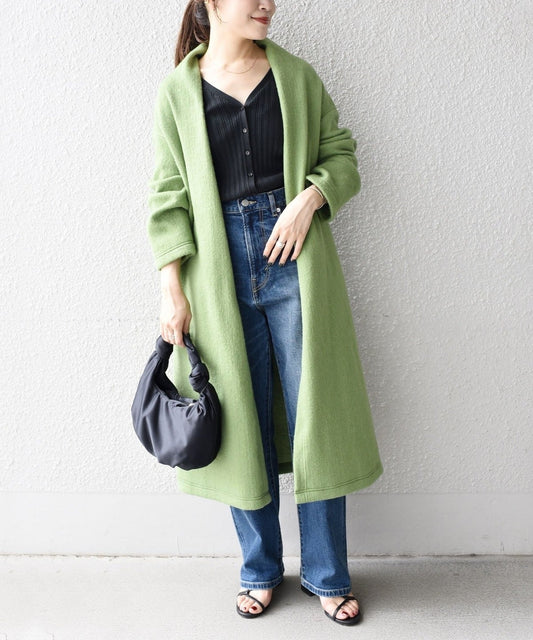 〈手洗い可能〉ニードルシャギー羽織り