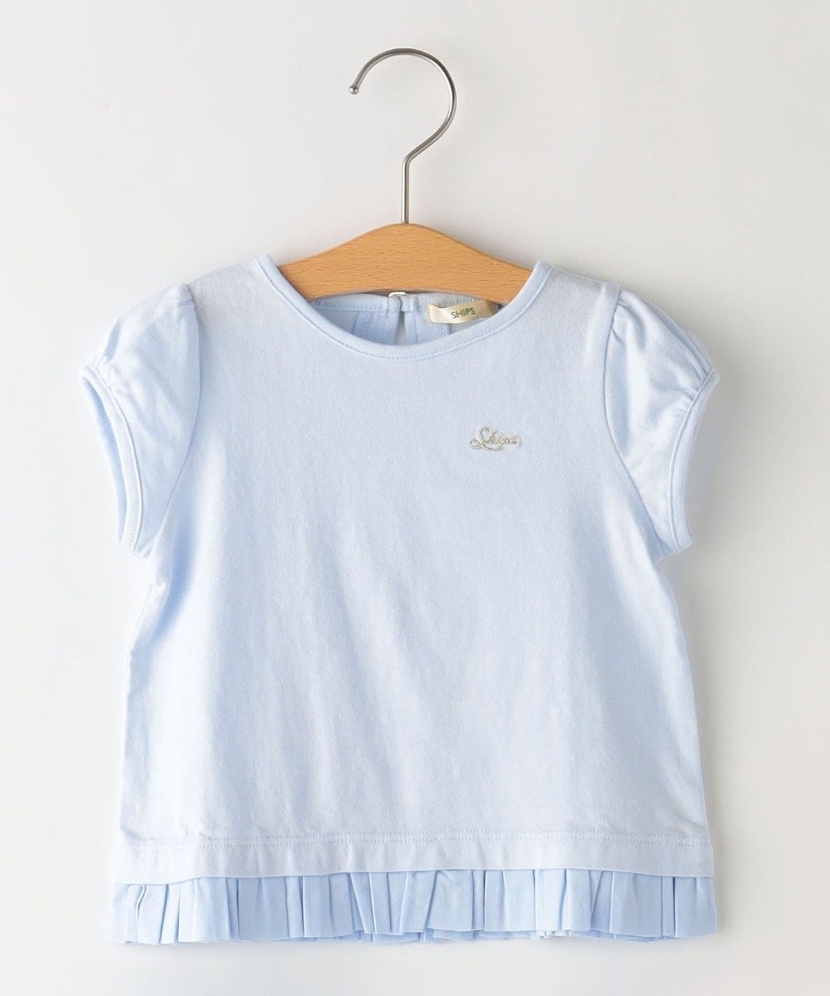 SHIPS KIDS:ヘムフリル パフスリーブ TEE(80〜90cm)