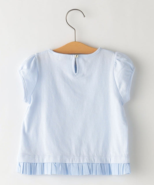 SHIPS KIDS:ヘムフリル パフスリーブ TEE(80〜90cm)