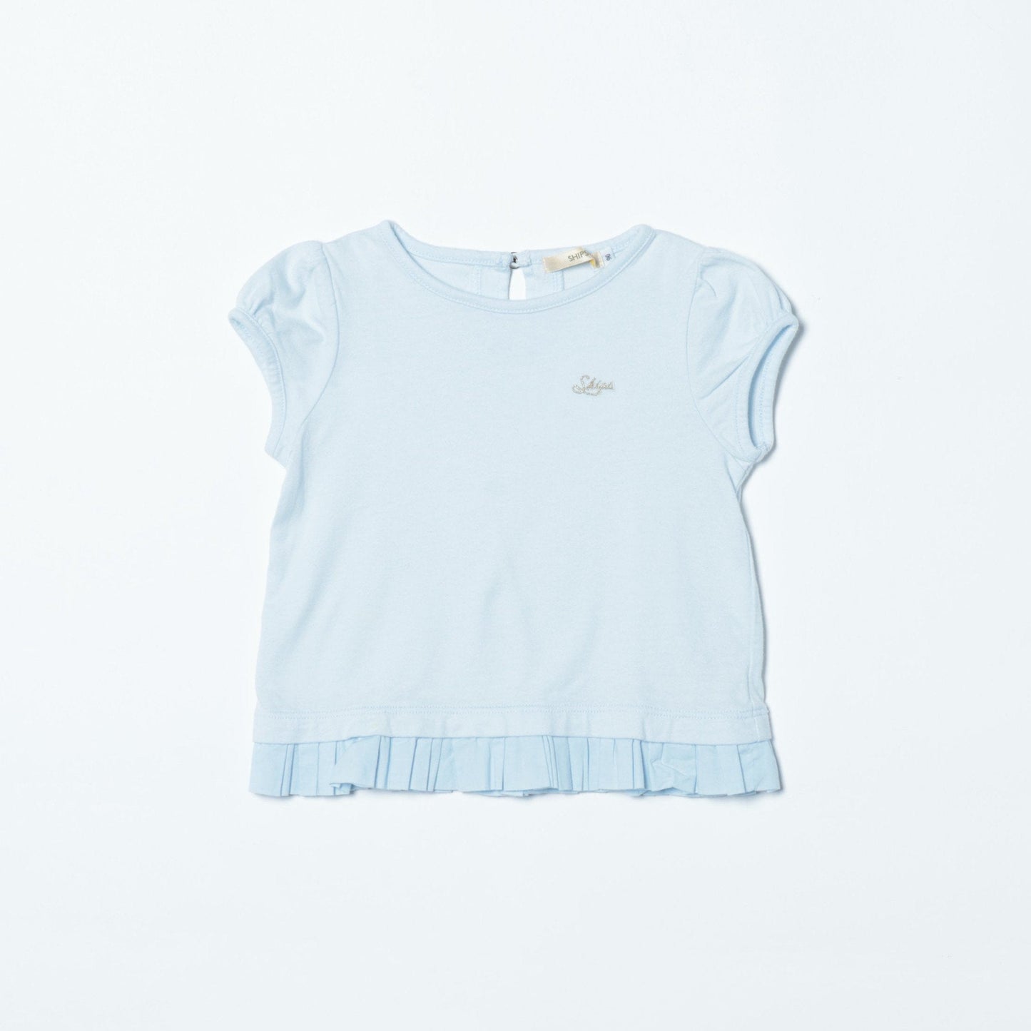 SHIPS KIDS:ヘムフリル パフスリーブ TEE(80〜90cm)
