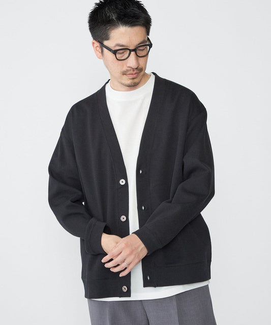 SHIPS: 鹿の子 ダブルフェイス Vネック カーディガン