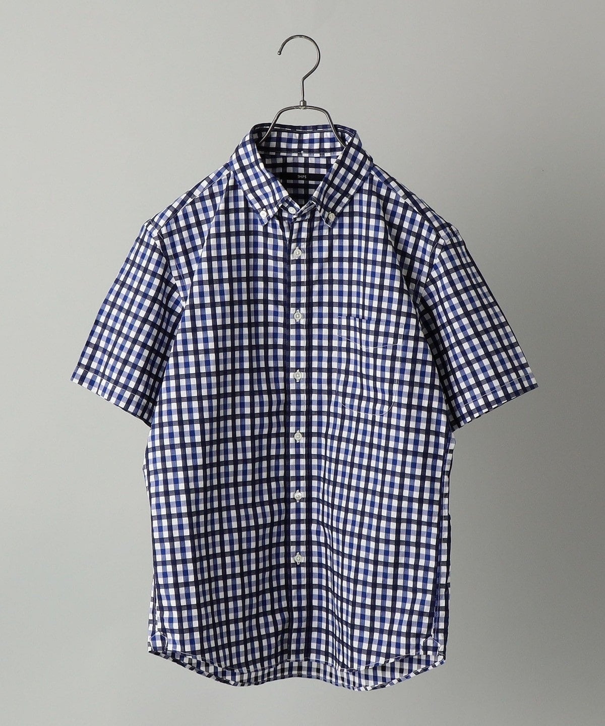 SHIPS: japan quality ドビー ギンガムチェック ボタンダウン シャツ S/S
