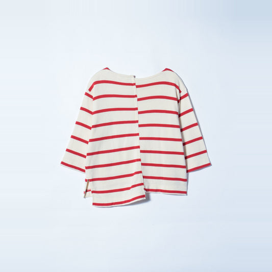Uhr:WIDE SLEEVE BORDER LONG-T