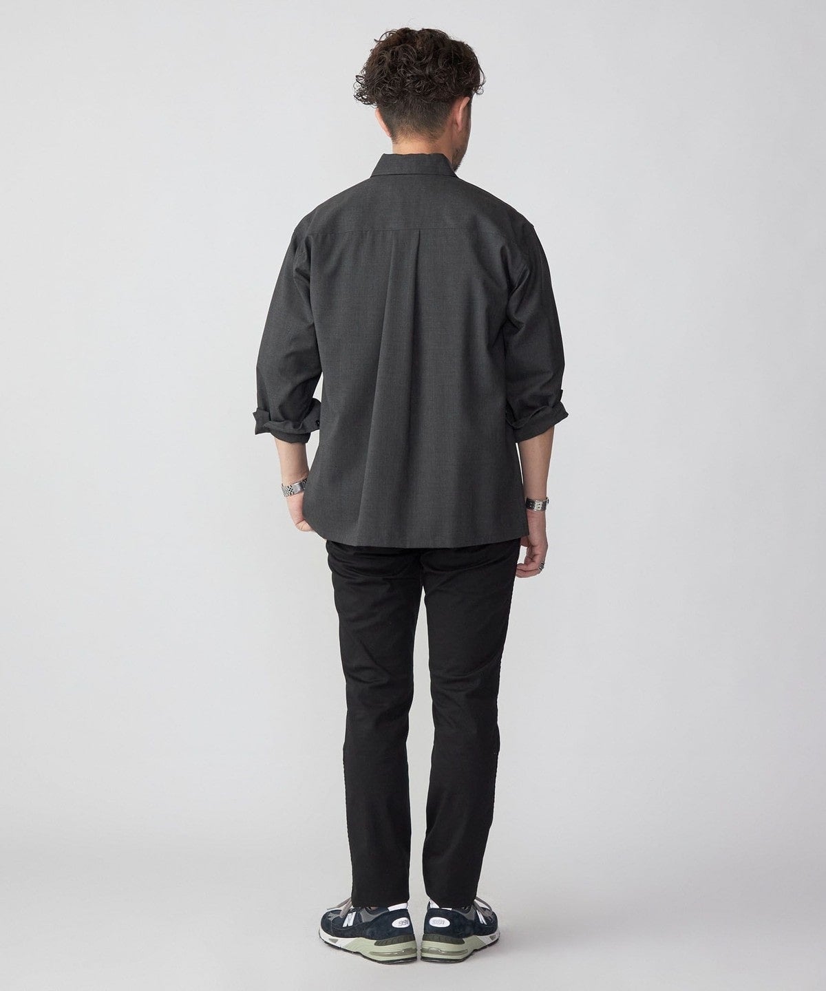 SHIPS:〈洗濯機可能〉TECH PLUS(R) WOOL リラックスフィット レギュラーカラーシャツ