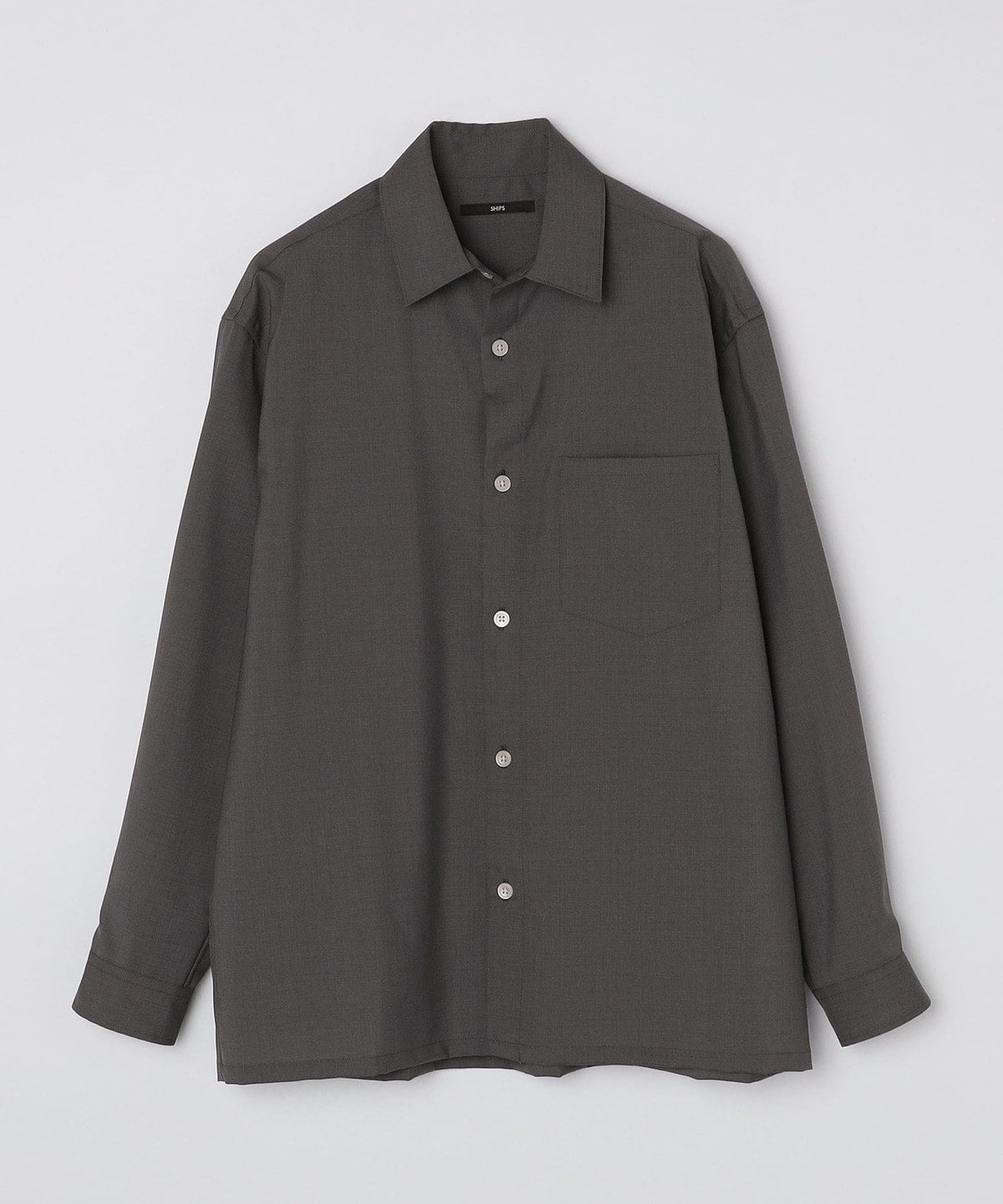 SHIPS:〈洗濯機可能〉TECH PLUS(R) WOOL リラックスフィット レギュラーカラーシャツ