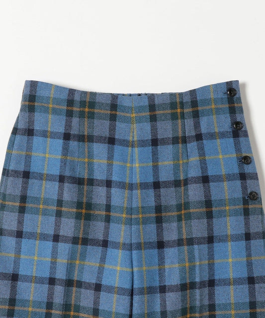 SHIPS any: IN.TES.PRA チェックサイドボタンパンツ