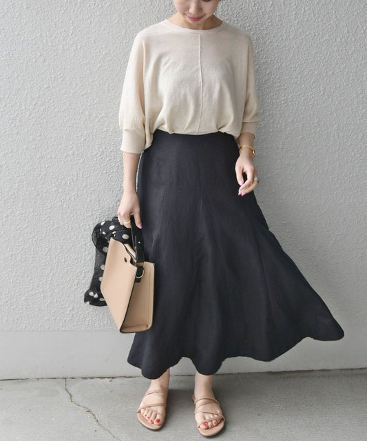 SHIPS any: リネン ミックス ポンチョ プルオーバー