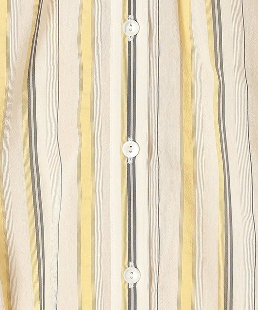 〈手洗い可能〉2WAYシアーストライプブラウス