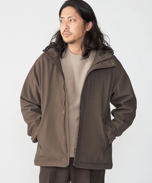 SHIPS: 〈洗濯機可能〉ストレッチ 裏フリース ポンチ マウンテンパーカー