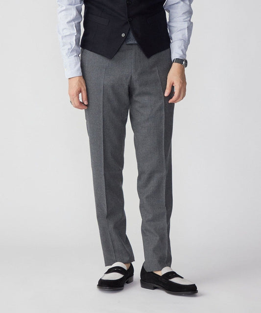 SHIPS: <手洗い可能>ライトサキソニー ノープリーツ スラックス