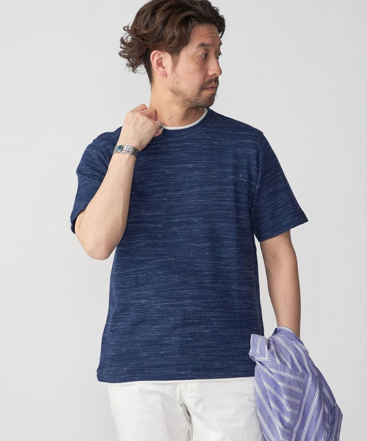 SHIPS: ワッフル フェイクレイヤード クルーネック Tシャツ