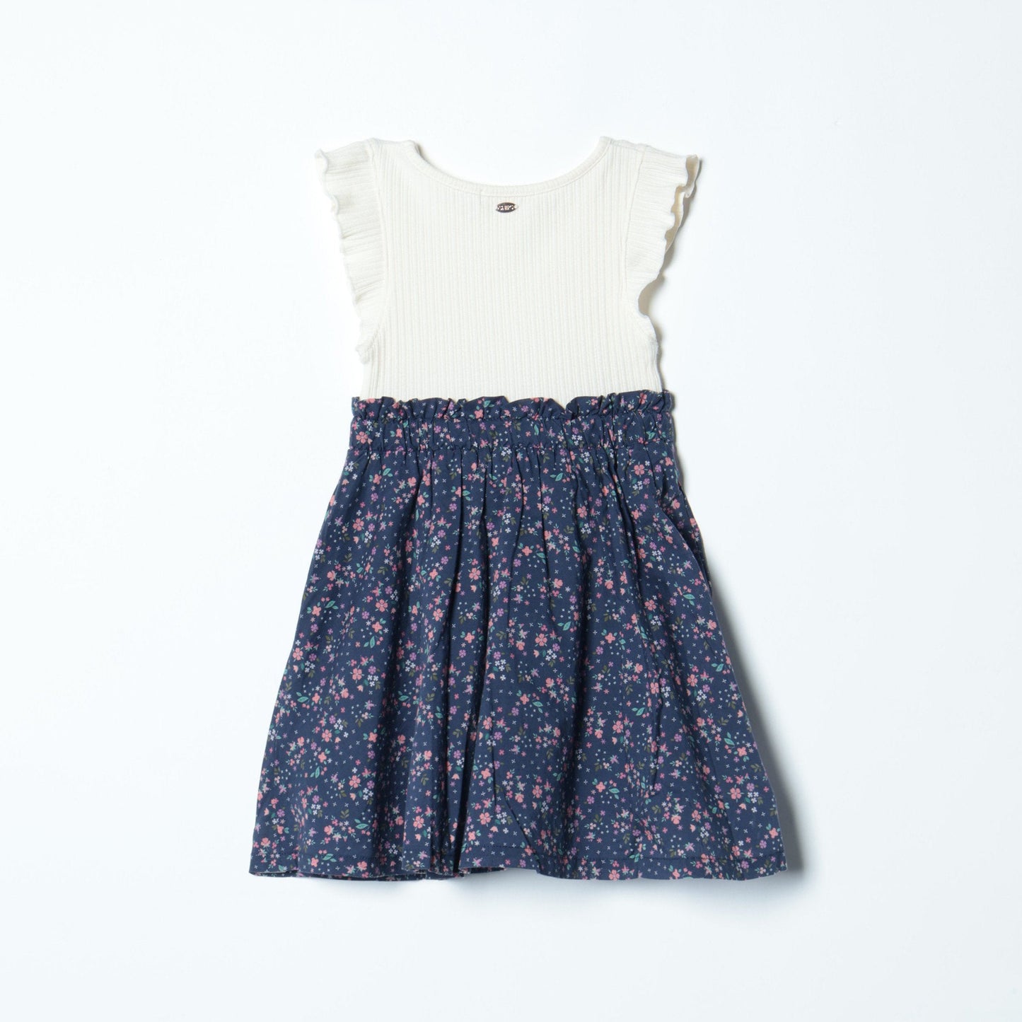 SHIPS KIDS:リブ フラワー ノースリーブ ワンピース(80〜90cm)