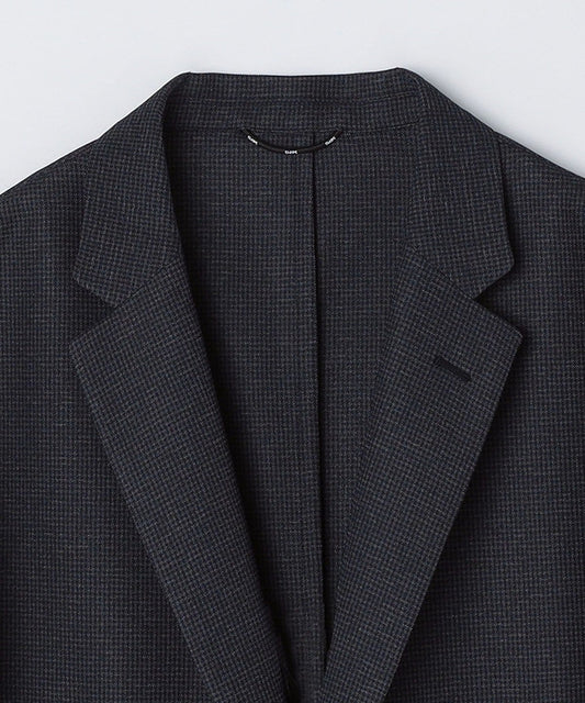 SHIPS:〈手洗い可能〉ポリエステル カラミ 千鳥柄 ジャケット