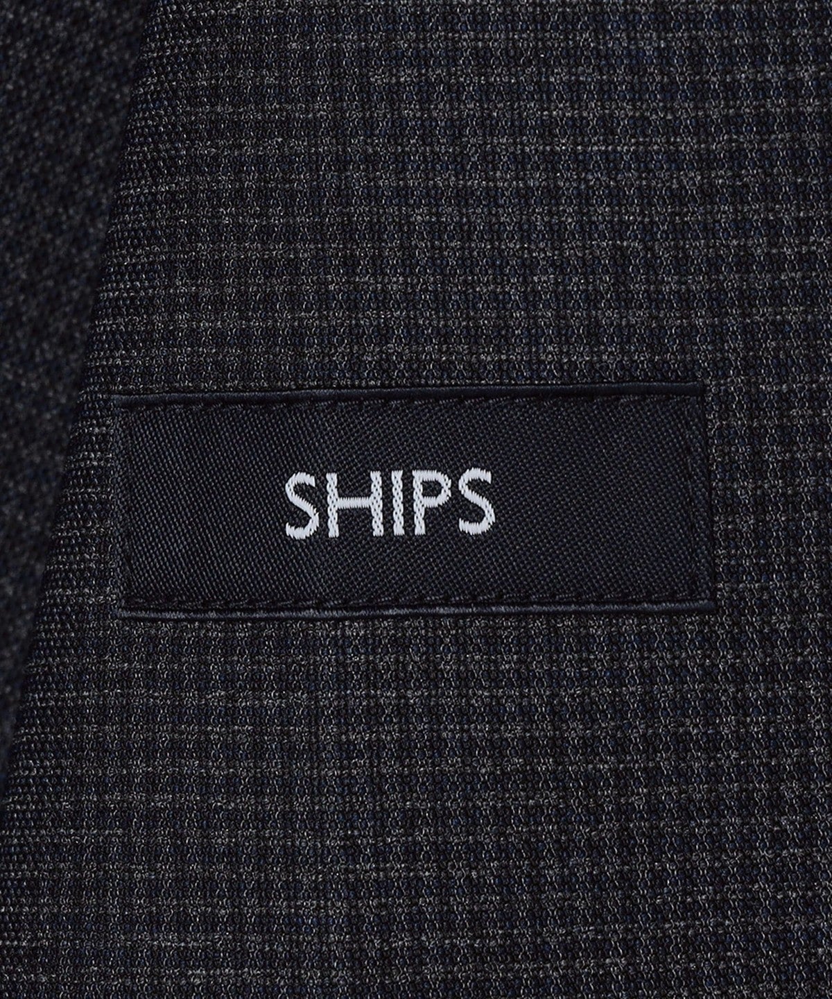 SHIPS:〈手洗い可能〉ポリエステル カラミ 千鳥柄 ジャケット