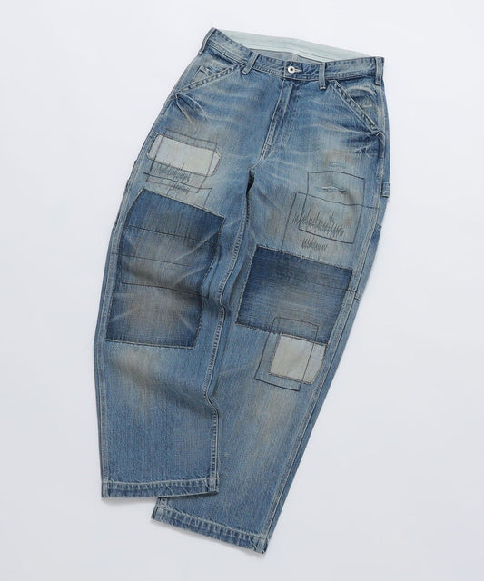 UNIVERSAL OVERALL: コーン ペインター リメイク デニムパンツ