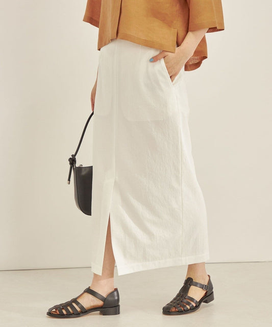 〈手洗い可能〉強撚 ストレッチ ペンシル スカート