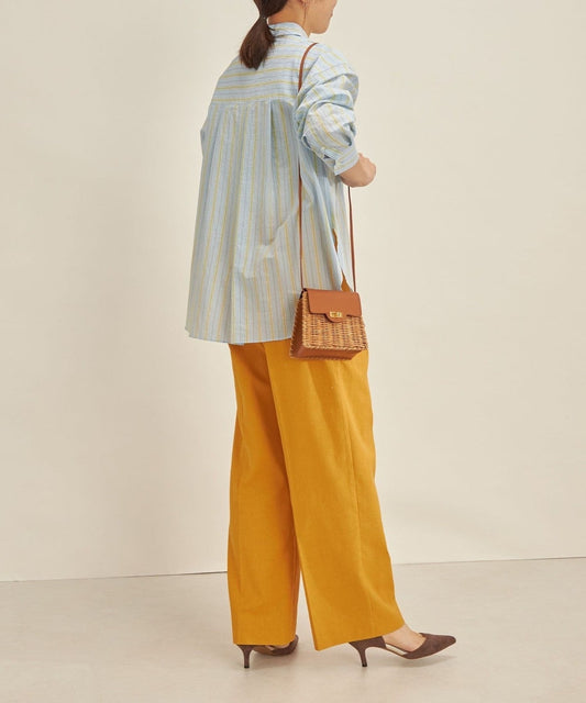 〈手洗い可能〉ドライ オックス ウエスト タック パンツ