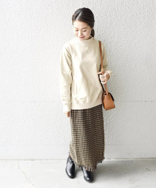 liflattie ships:ウラケハイネックスリットプルオーバー