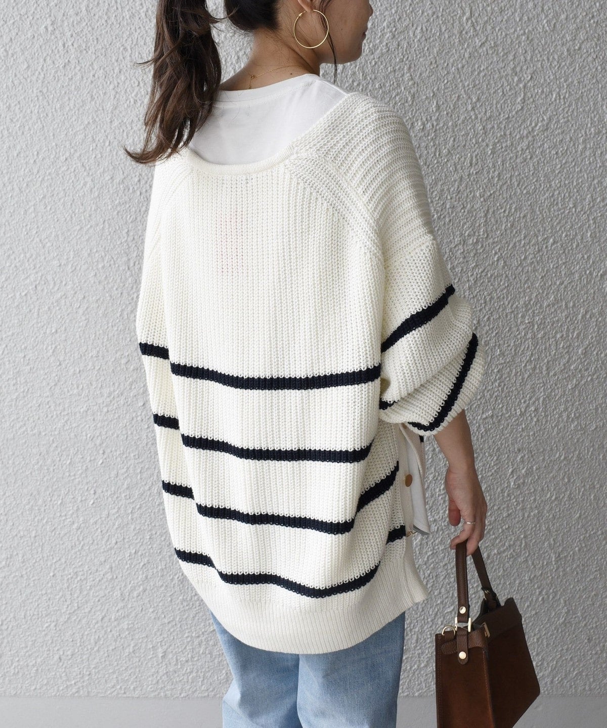 【WEB限定】〈手洗い可能〉スキッパーニット×ロンTセット 21FW