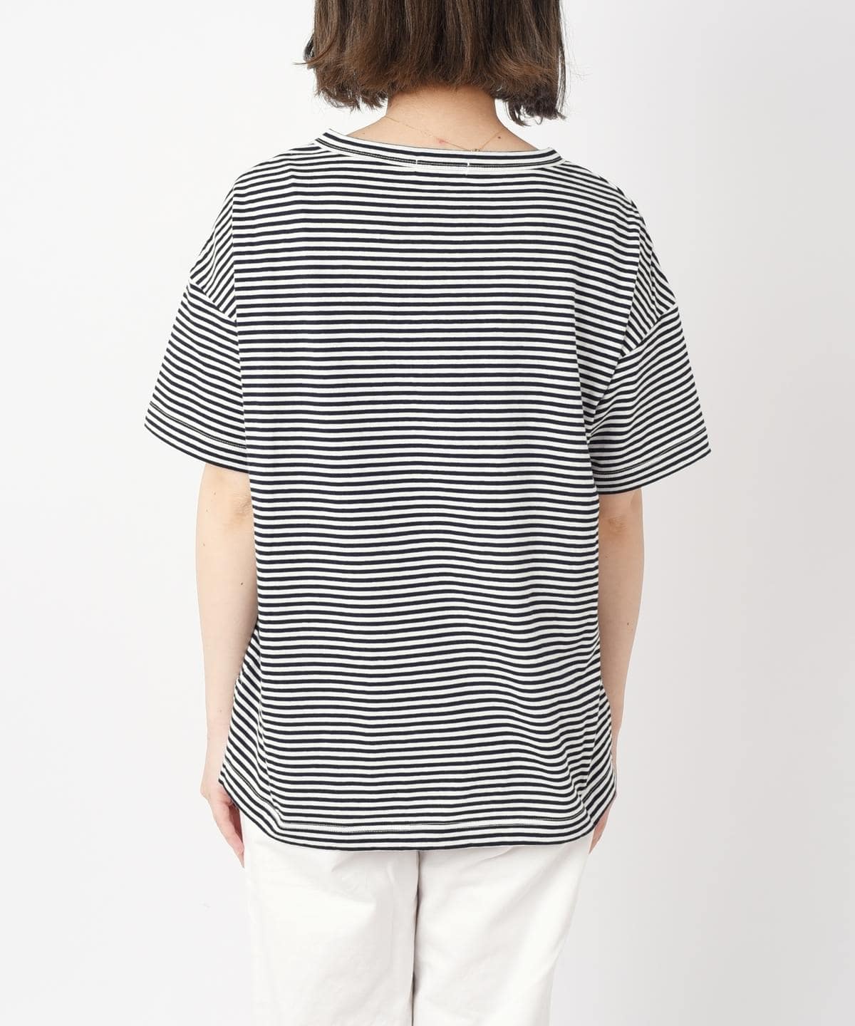 【UVカット】liflattie ships:ボーダーショートスリーブTEE
