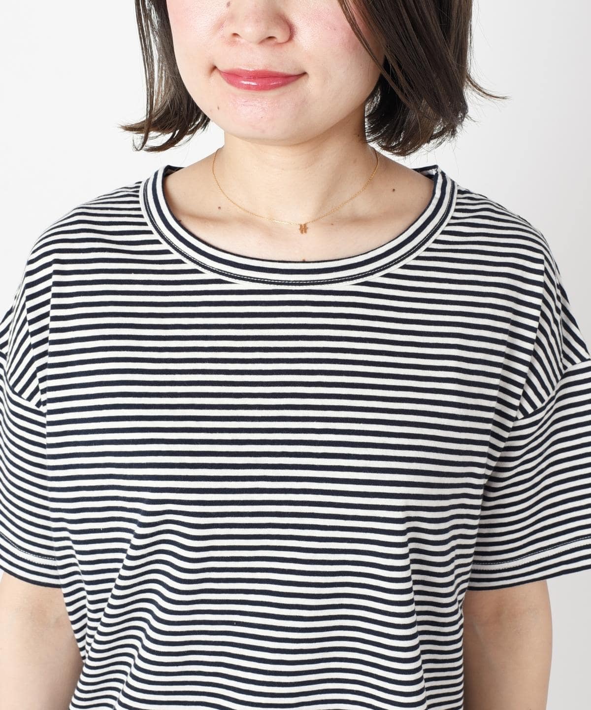 【UVカット】liflattie ships:ボーダーショートスリーブTEE