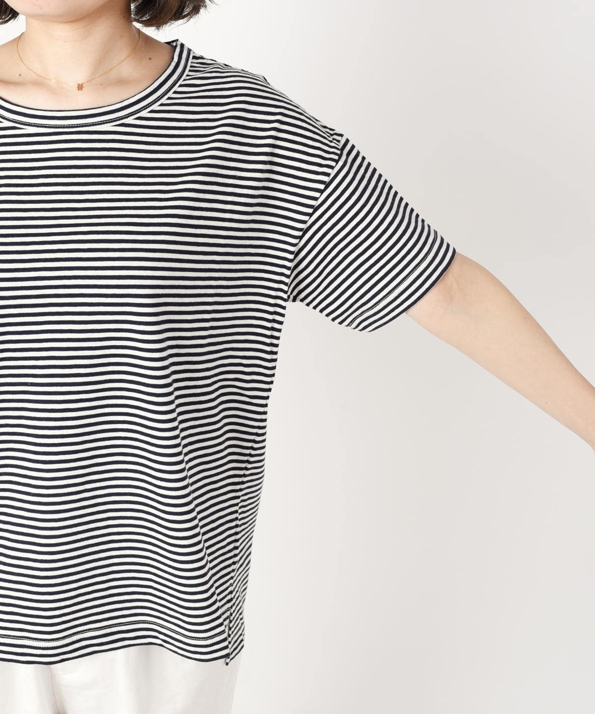 【UVカット】liflattie ships:ボーダーショートスリーブTEE