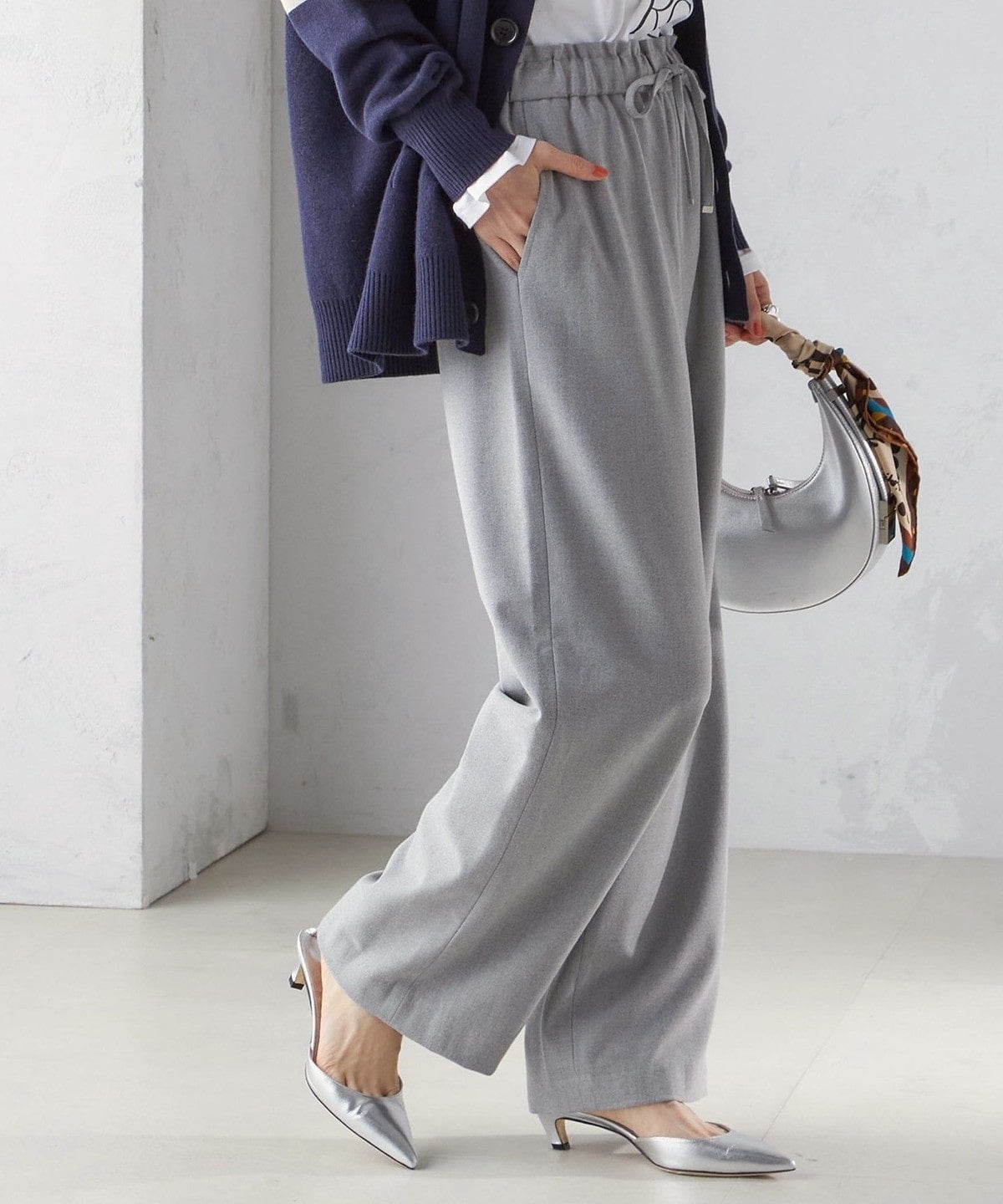 〈手洗い可能〉両面起毛 ドロスト パンツ