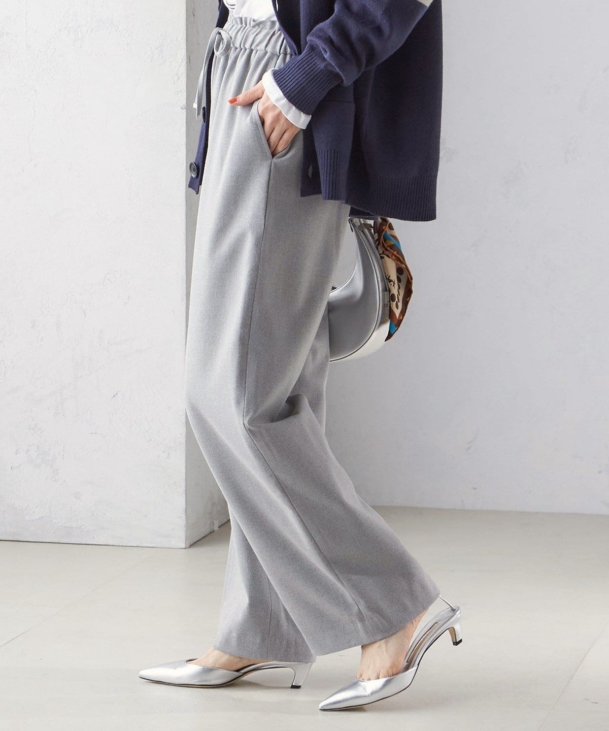 〈手洗い可能〉両面起毛 ドロスト パンツ