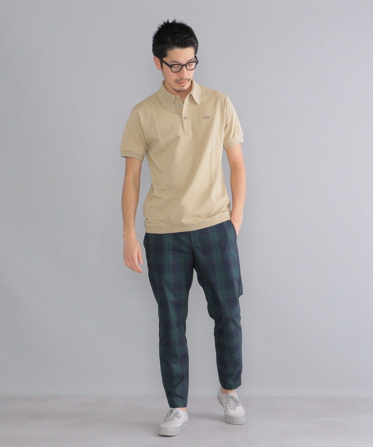 【SHIPS別注】LACOSTE: クラシック ニットリブ ポロシャツ