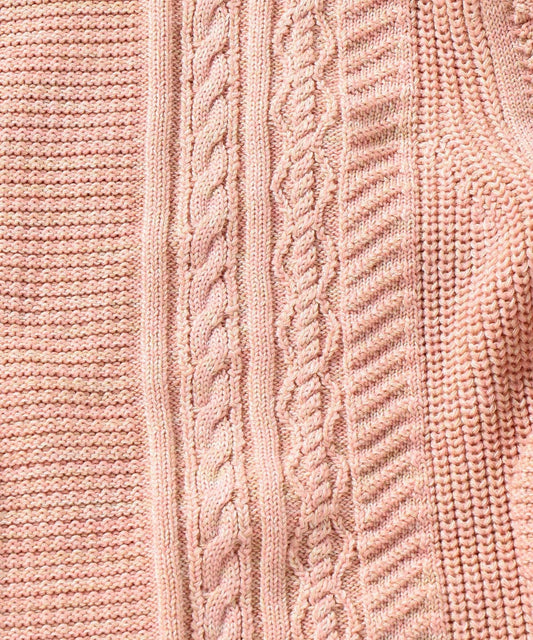 SHIPS: SOLOTEX(R) ミドルゲージ ランダム/アラン クルーネック ニット