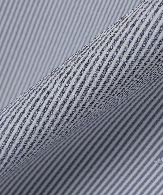 SHIPS: COOLMAX(R) シアサッカー ストライプ クルーネック Tシャツ