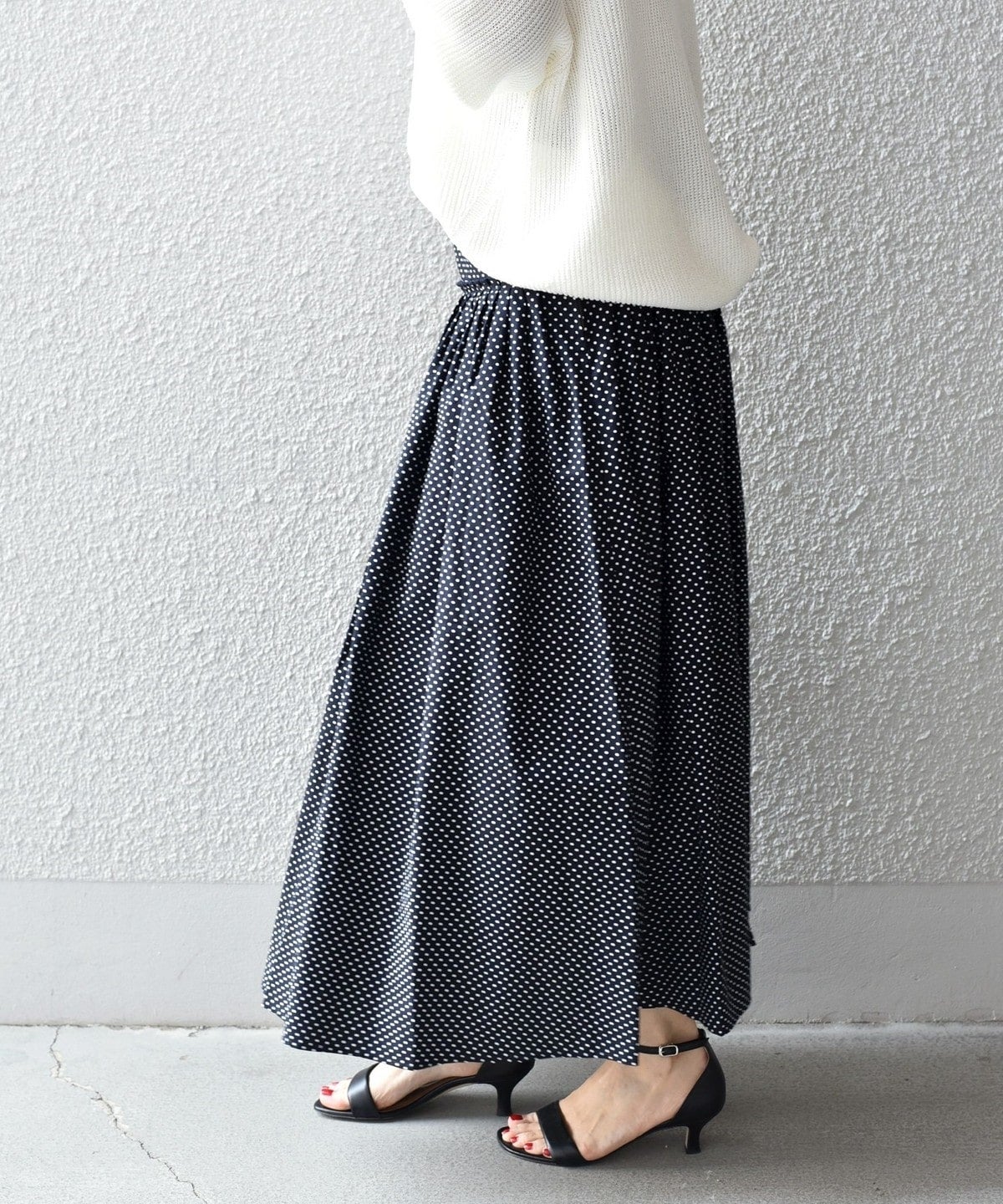 【SHIPS別注】BENCH MARKING SHIRT:〈洗濯機可能〉ドットスカート