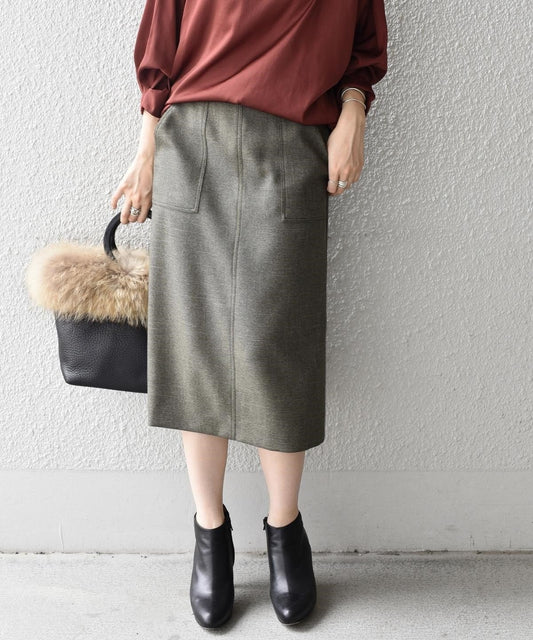 〈手洗い可能〉ポケットタイトスカート