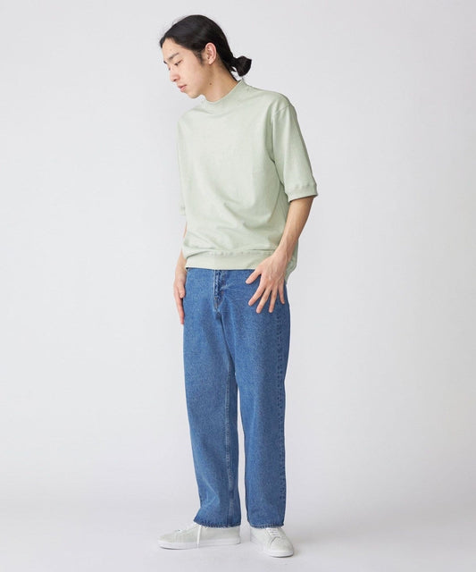 【SHIPS別注】THYARD: スーピマコットン インレー モックネック Tシャツ