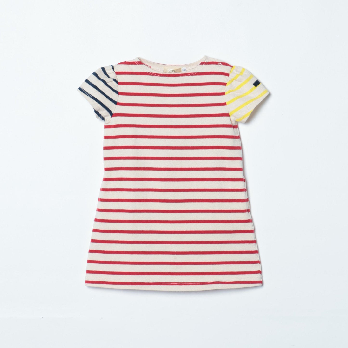 SHIPS KIDS:ボーダー Aライン ワンピース(80〜90cm)