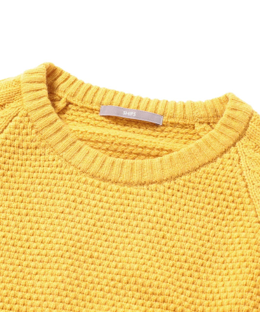 SU: ケーブル/MOSS STITCH クルーネック ニット