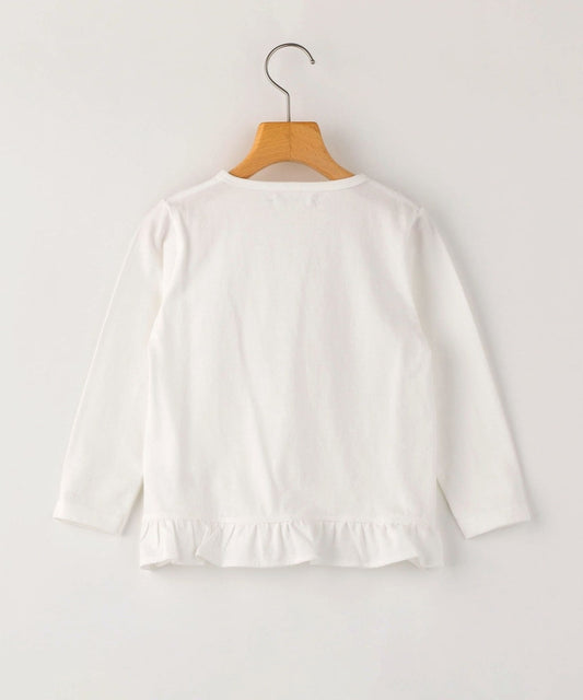 SHIPS KIDS:フラワー フリル 長袖 TEE(100〜130cm)